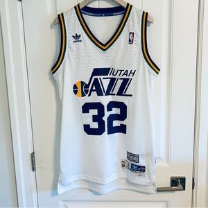 NBA Adidas Hardwood Classics Utah Jazz Karl Malone Basketball Jersey Size Small